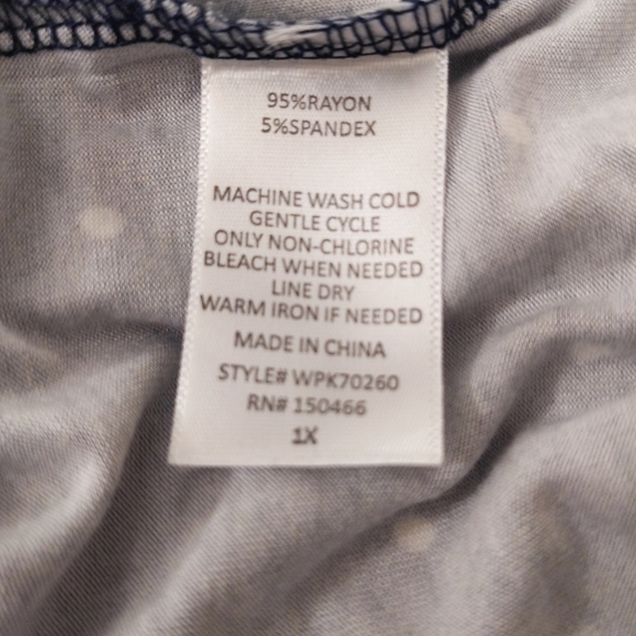 Market & Spruce Plus Size Navy Polkadot Keyhole Dress - Picture 6 of 6